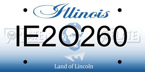 IE2O260 Illinois License Plate