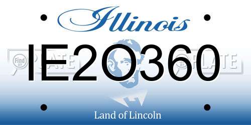 IE2O360 Illinois License Plate