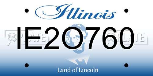 IE2O760 Illinois License Plate