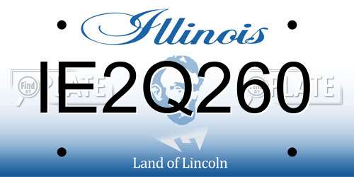 IE2Q260 Illinois License Plate