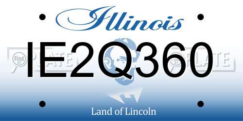 IE2Q360 Illinois License Plate