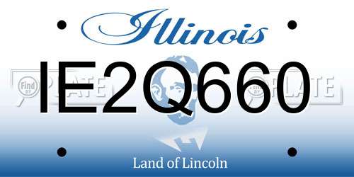 IE2Q660 Illinois License Plate
