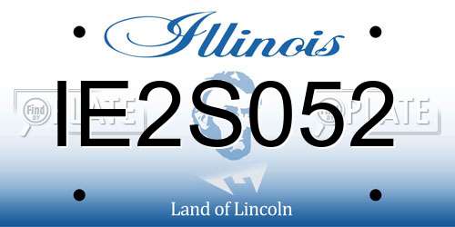 IE2S052 Illinois License Plate