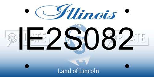 IE2S082 Illinois License Plate