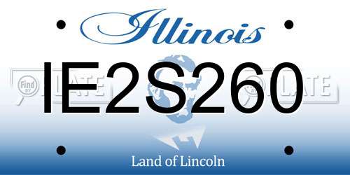 IE2S260 Illinois License Plate