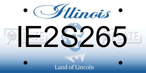 IE2S265 Illinois License Plate