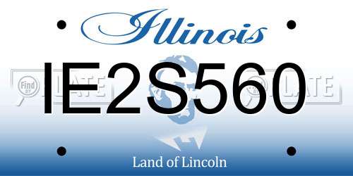 IE2S560 Illinois License Plate