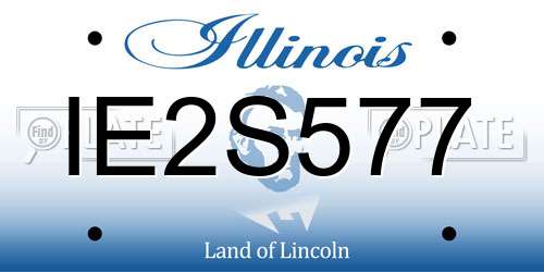 IE2S577 Illinois License Plate
