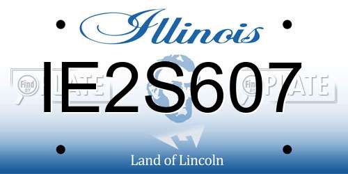 IE2S607 Illinois License Plate
