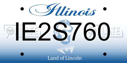 IE2S760 Illinois License Plate
