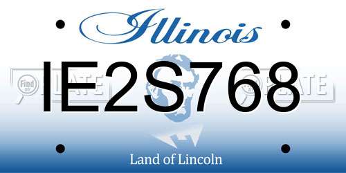 IE2S768 Illinois License Plate