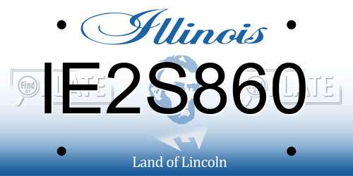 IE2S860 Illinois License Plate