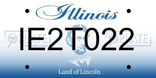 IE2T022 Illinois License Plate
