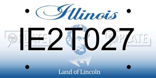 IE2T027 Illinois License Plate