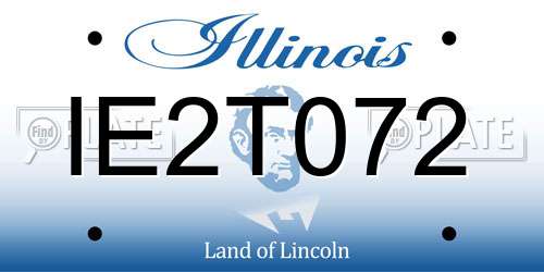 IE2T072 Illinois License Plate