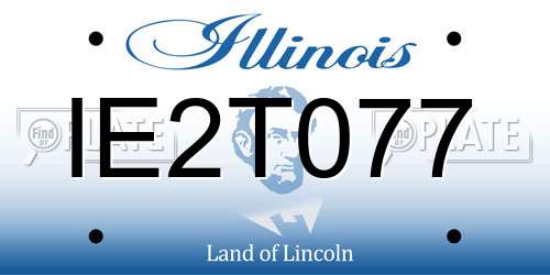 IE2T077 Illinois License Plate