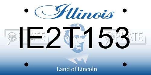IE2T153 Illinois License Plate