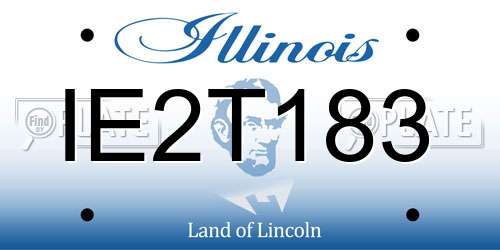 IE2T183 Illinois License Plate