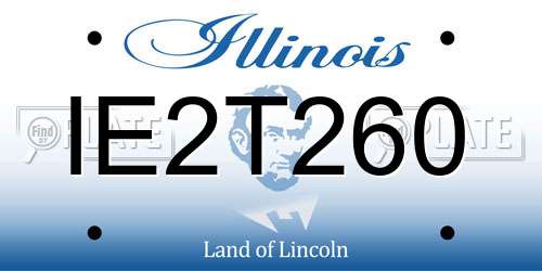 IE2T260 Illinois License Plate