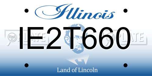 IE2T660 Illinois License Plate