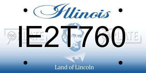 IE2T760 Illinois License Plate