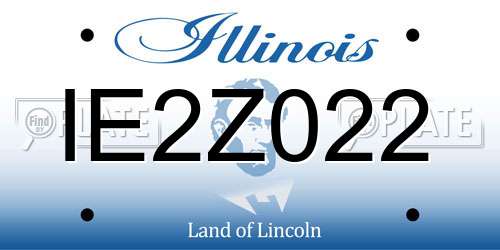 IE2Z022 Illinois License Plate