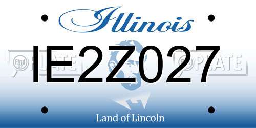 IE2Z027 Illinois License Plate