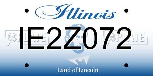IE2Z072 Illinois License Plate