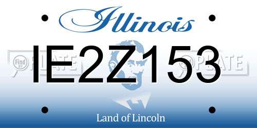 IE2Z153 Illinois License Plate