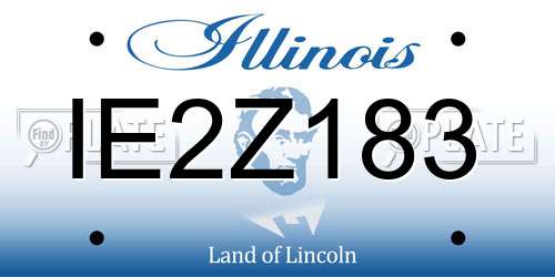 IE2Z183 Illinois License Plate