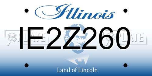 IE2Z260 Illinois License Plate