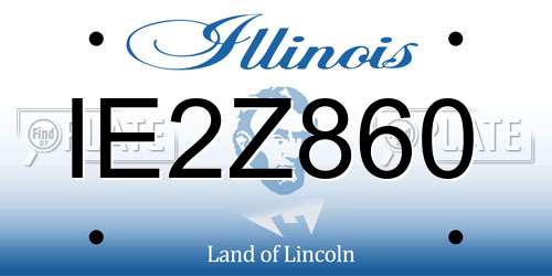 IE2Z860 Illinois License Plate