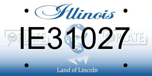 IE31027 Illinois License Plate