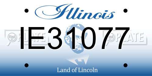IE31077 Illinois License Plate