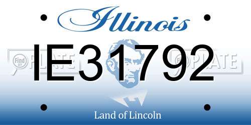 IE31792 Illinois License Plate