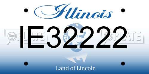 IE32222 Illinois License Plate