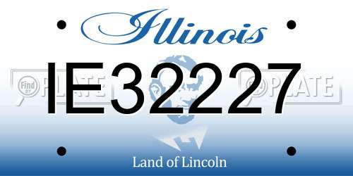 IE32227 Illinois License Plate
