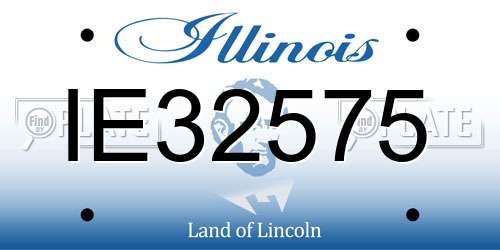 IE32575 Illinois License Plate