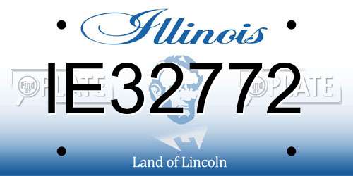 IE32772 Illinois License Plate