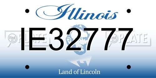 IE32777 Illinois License Plate