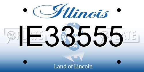 IE33555 Illinois License Plate