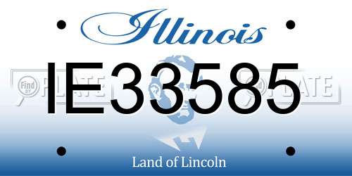 IE33585 Illinois License Plate