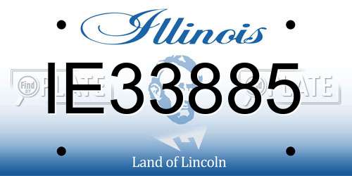 IE33885 Illinois License Plate