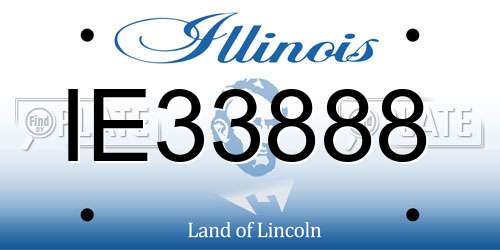 IE33888 Illinois License Plate
