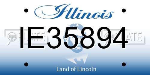 IE35894 Illinois License Plate