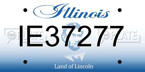 IE37277 Illinois License Plate