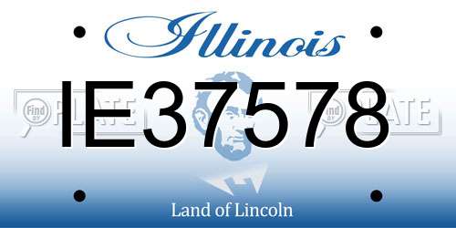 IE37578 Illinois License Plate