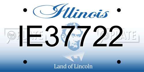IE37722 Illinois License Plate