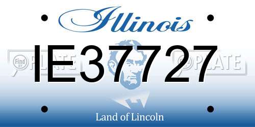 IE37727 Illinois License Plate