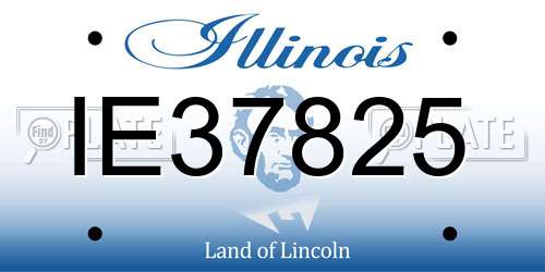 IE37825 Illinois License Plate